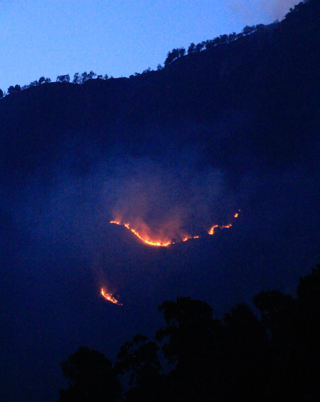 Brush Fire, Mount Rinjani, Lombok, Indonesia - World Best Hikes